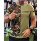 Men's Camouflage Patchwork Crewneck T-Shirt