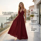 Robe longue dos nu à col licou pour femme