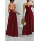 Robe longue dos nu à col licou pour femme