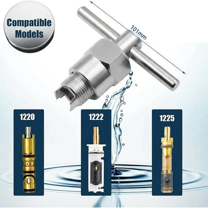 🔧🚿 Extracteur de cartouche de robinet – Poignée en T ergonomique, fente de 14 mm et compatibilité 1220/1222/1225