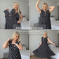 👗 50% DE RÉDUCTION  🌿 Robe Mi-Longue Femme Grande Taille à Pois Sans Manches – Été
