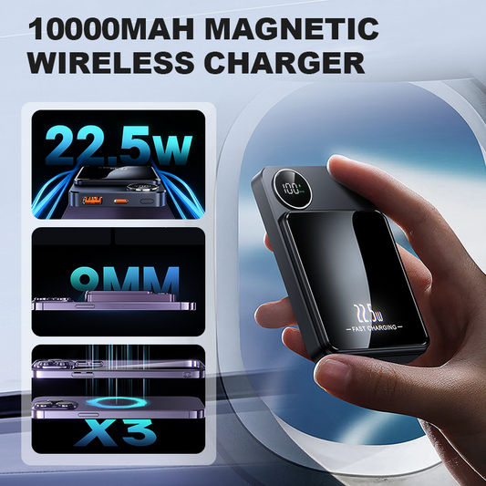 🔋 PROMO LIMITÉE 50% DE RÉDUCTION ! ✨ Batterie Externe 22,5W Magnétique – Charge 3 Appareils, Ultra-Mince, 10 000 mAh ⚡
