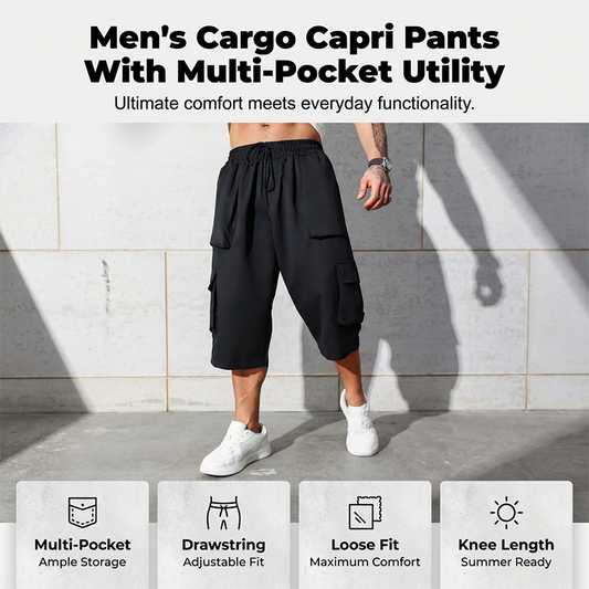 👖🛠️🔧 OFFRE LIMITÉE 50% DE RÉDUCTION! Pantacourt Cargo Décontracté pour Homme – Poches Multiples et Pratiques, Mélange de Coton Durable, Coupe Relax – Gardez Vos Affaires à Portée de Main pour le Travail, les Voyages ou les Projets du Week-end 🏕️✅