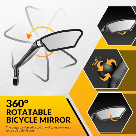 🚲🪞 Rétroviseur Grand Angle pour Vélo – Réglable à 360°, Bras Flexible et Versions Gauche ou Droite