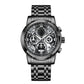 ⌚🏁 -50% ! 🛡️Montre de Sport Multifonction Étanche 3ATM – Acier Inoxydable & Mouvement Quartz – Cadran Squelette & Tachymètre pour Homme