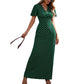 👗 PROMO LIMITÉE -50% ! ✨ Robe Maxi à Pois Col V Femme – Manches Volantées, Silhouette Galbée, Tissu Respirant, 6 Coloris, XS-XL 🎀