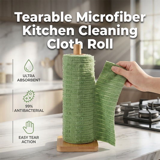 🧹🏠 -50% ! 🧻Rouleau de Chiffons Nettoyants Jetables – Microfibre, Détachables & Ultra-Absorbants.