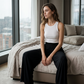 👖 PROMO EXCEPTIONNELLE 50% DE RÉDUCTION ! 🌸 Pantalon Large Décontracté pour Femme – Tissu Milk Silk Fluide, Taille Haute Élastique & Poches Latérales – Léger, Confortable et Chic – Parfait pour l’Été, le Quotidien ou les Voyages ✨🌿☀️