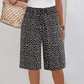 🌸 OFFRE LIMITÉE −50% ! ⏰ Short Large Rétro Imprimé Femme – Ceinture Élastique, Coupe Droite & Tissu Respirant – Parfait pour l’Été et les Looks Décontractés 🌞👖✨