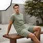 👕🩳🌿 OFFRE LIMITÉE 50% DE RÉDUCTION! Ensemble T-Shirt & Short Léger et Décontracté pour Homme – Mélange de Coton Doux, Tissu Respirant, Coupe Relax – Idéal pour le Quotidien, la Détente ou les Sorties du Week-end 🏡
