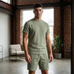 👕🩳🌿 OFFRE LIMITÉE 50% DE RÉDUCTION! Ensemble T-Shirt & Short Léger et Décontracté pour Homme – Mélange de Coton Doux, Tissu Respirant, Coupe Relax – Idéal pour le Quotidien, la Détente ou les Sorties du Week-end 🏡