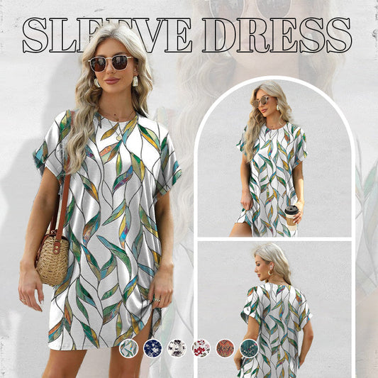 👚🌸✨ OFFRE LIMITÉE 50% DE RÉDUCTION! Robe Décontractée à Manches Courtes avec Imprimés Amusants – Tissu Doux, Coupe Fluide, Poches Disponibles – Votre Indispensable pour les Courses, le Brunch ou la Détente du Week-end 🛍️