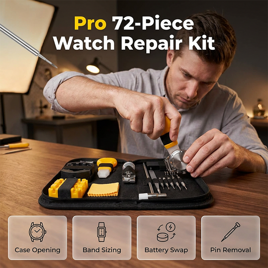 ⌚🛠️ -60% ! ⚙️Kit de Réparation de Montres 72/147 Pièces – Outils de Précision Antistatiques.