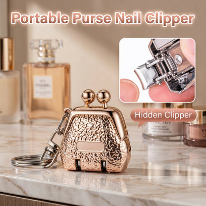👛✂️🔑 OFFRE LIMITÉE 1 ACHETÉ = 1 OFFERT! Porte-Clés Coupe-ongles Pliable en Forme de Porte-Monnaie – Design Élégant, Compact & Léger, Toujours à Portée de Main – Parfait pour les Retouches Quotidiennes au Bureau, au Café ou en Déplacement 🌸👜