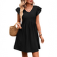 👗💼🌿 OFFRE LIMITÉE 50% DE RÉDUCTION! Robe Élégante à Manches Flutter et Col V – Jersey Doux, Facile à Porter, Se Porte avec Sandales ou Talons – Idéale pour le Bureau, les Courses ou les Sorties du Week-end ☕🛍️