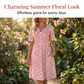 🌸👗🌿 -50% ! Robe décontractée V-neck imprimée – Fluide et respirante, avec poches latérales pratiques.