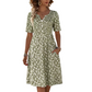 🌸👗🌿 -50% ! Robe décontractée V-neck imprimée – Fluide et respirante, avec poches latérales pratiques.