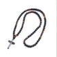 ✝️💪🌟 -50% ! Collier croix perlé pour homme – Symbole de foi, confort quotidien.