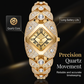 📢📢 -50% ! ⏰Montre à quartz pour femme – Cadran en losange et strass, bracelet alliage.