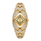 📢📢 -50% ! ⏰Montre à quartz pour femme – Cadran en losange et strass, bracelet alliage.