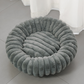 🐱💤 Panier rond apaisant ultra-doux pour chat et chien – Bordure surélevée, nid douillet parfait pour des siestes sereines 🐶☁️