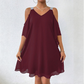 🍃🌸 OFFRE LIMITÉE 50% DE RÉDUCTION! 👗Robe polyvalente à encolure V et épaules dénudées – Douce et facile à porter – Du jour à la nuit sans effort.