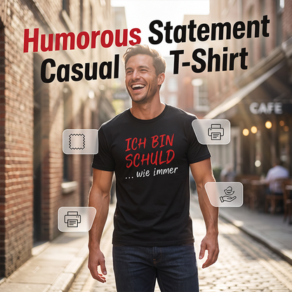 👖🔄 OFFRE LIMITÉE 50% DE RÉDUCTION! 🎁T-shirt noir allemand – Facile à assortir & excellent cadeau – Un ajout amusant à toute garde-robe décontractée.