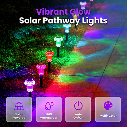 ✨🌸 OFFRE LIMITÉE 50% DE RÉDUCTION! 🌙Lampes solaires pour allées – Lueur chaude & design élégant – Créez une ambiance de jardin magique. 中文
