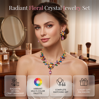 🌈📿 OFFRE LIMITÉE 50% DE RÉDUCTION! 🌼Ensemble collier floral décontracté – Couleurs vives & charme ludique – Illuminez toute tenue décontractée.