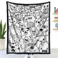 DIY Coloring Blanket with 24 Markers