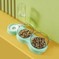 3-in-1 Pet Double Bowls with Automatic Water Dispenser