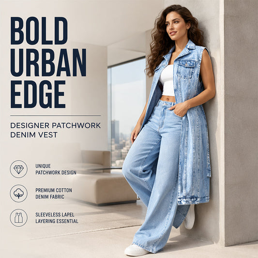 👗🛍️ -50% ! 🌟Robe Gilet en Jean Sans Manches Fente Haute Femme – Veste Longue Style Streetwear