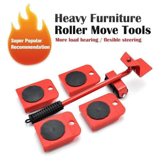 🛋️🚛 Kit Lève-Meuble & Roulettes de Déménagement 8 Pièces – Déplacement Sans Effort 360°, Levier Ergonomique en Acier & Protection Anti-Rayures des Sols ✨