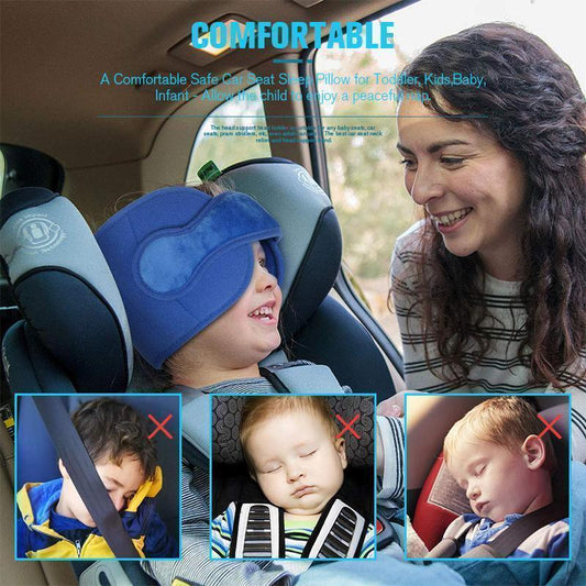 💺✈️ -50% ! 🛣️ Sangle de Soutien de Tête pour Enfant en Voiture – Oreiller Appuie-Tête Réglable pour Bébé, Stabilisateur Anti-Chute & Prévention des Douleurs Cervicales