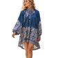 👗 50% DE RÉDUCTION! 🌸 Robe Cape Col Haut Floral Vintage – Imprimé rétro, coupe élégante & tissu léger – Parfaite pour un look romantique au quotidien ✨