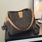 ✨💼 -50% ! 👜Sac Seau Chic Femme – Monogramme Vintage, PU & Bandoulière Réglable.
