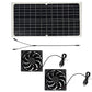 ✨🛒 -50% ! 🏙 Kit de Ventilation Solaire 10W – 2 Ventilateurs 5″ – Silicium Polycristallin + ABS – 200 CFM & IP65 pour Poulailler, Serre & Abri