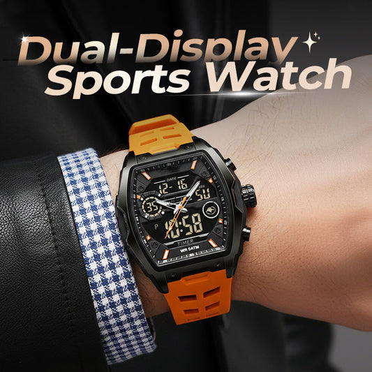⌚🛒 -60% ! 🏃 Montre Sport Double Affichage – Analogique & Digital, Rétroéclairage LED & 5 ATM.