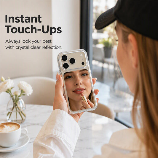 📱💎 -50% ! 🧑‍💻Coque Miroir Maquillage Antichoc Slim – Protection Militaire, Miroir HD & Design Fin – Parfaite pour Retouches Instantanées et Style.