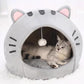 🐱🛏️ -50% ! 🏠Lit-Tente 2-en-1 pour Animal – Tissu Doux, Design Dôme & Balle Interactive.