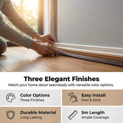 🏠✂️ -50% ! 📐 Baguette de Finition Flexible pour Bords de Mur – Plastique & Mousse HD, Autocollante & Impérméable.
