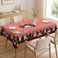 🌺🛒 -50% ! 🍀Nappe à Carreaux Rouges Motif Coq – Polyester, Anti-Taches & Bordure Dentelle