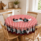 🌺🛒 -50% ! 🍀Nappe à Carreaux Rouges Motif Coq – Polyester, Anti-Taches & Bordure Dentelle