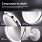 💡🛒 -50% ! 📸Miroir Grossissant 10x avec LED – Anneau Lumineux, Ventouse Sans Perçage & Rotule 360°.