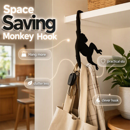 🐒🍌 -50% ! 🏠Crochet banane en forme de singe – Design amusant, robuste & gain de place – Idéal pour suspendre fruits, sacs ou accessoires de cuisine