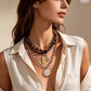 🌟🛍️ -50% ! 💫Collier Rétro à Perles Multi-Rangs