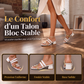 👠🌸 -50% ! 👒Sandales à Talon Épais et Bout Carré pour Femmes