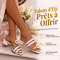 👠🌸 -50% ! 👒Sandales à Talon Épais et Bout Carré pour Femmes