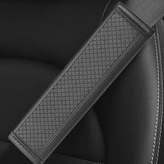 🚗🛡️ Fourreau Protège-Ceinture en Cuir PU Gaufré Carbone – Confort Anti-Frottement Cou & Clavicule, Doublure Antidérapante & Scratch Rapide ✨