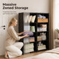 🏠👗 -50% ! 🧵 Armoire Anti-Poussière Multi-Niveaux – Tubes Acier Résistants, Rideau Haute Densité & Gain de Place.